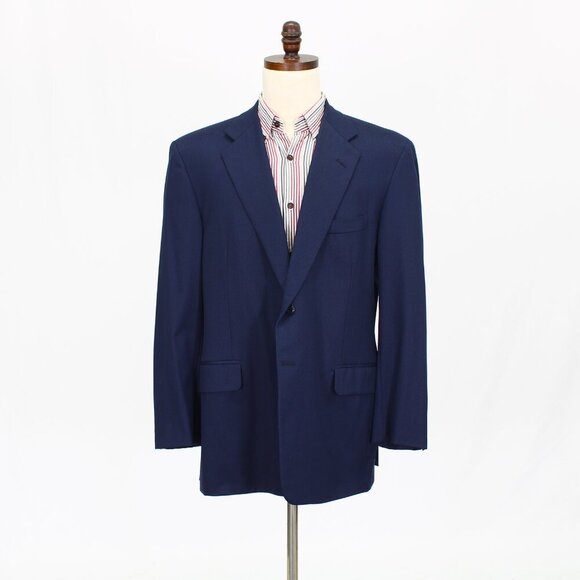 Tom James 46R Navy HB 2-Button Sport Coat Blazer Jacket P580